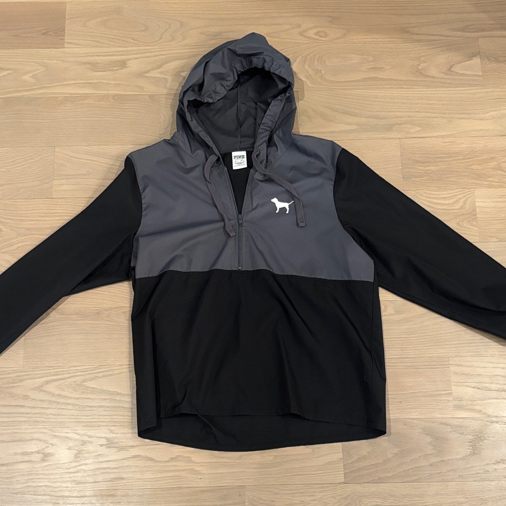 Victorias Secret PINK New Black and Grey Windbreaker